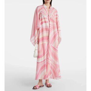 NWOT！Pucci Iride-print Kaftan in Cotton-muslin
